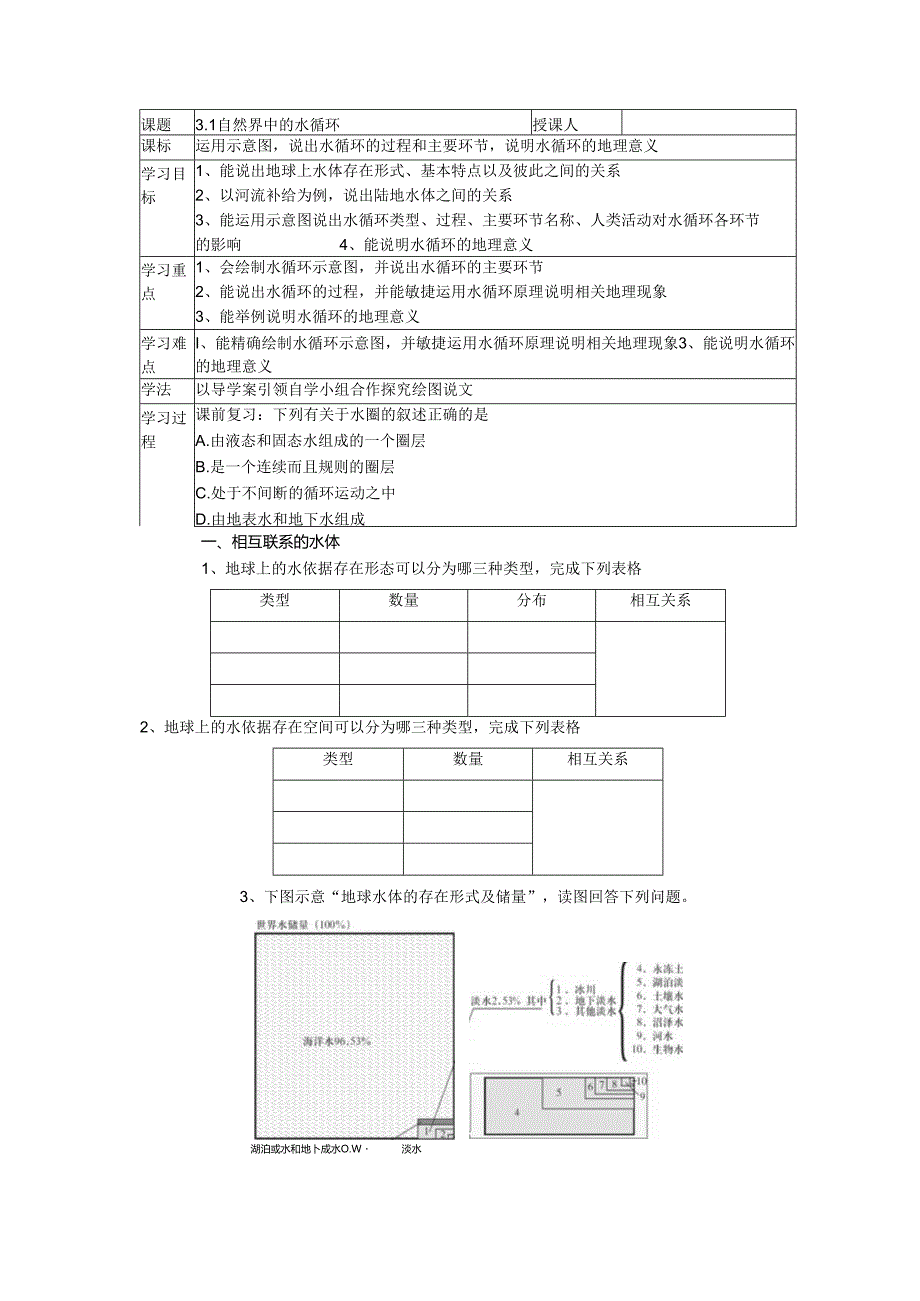 3.1 自然界中的水循环.docx_第1页