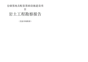 仓储基地及配套基础设施建设项目岩土工程勘察报告（直接详细勘察）.docx