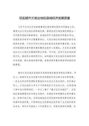 切实提升欠发达地区县域经济发展质量.docx