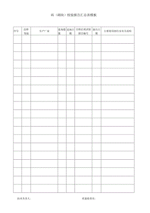 砖(砌块)检验报告汇总表模板.docx