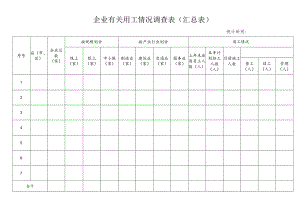 企业有关用工情况调查表（汇总表）.docx