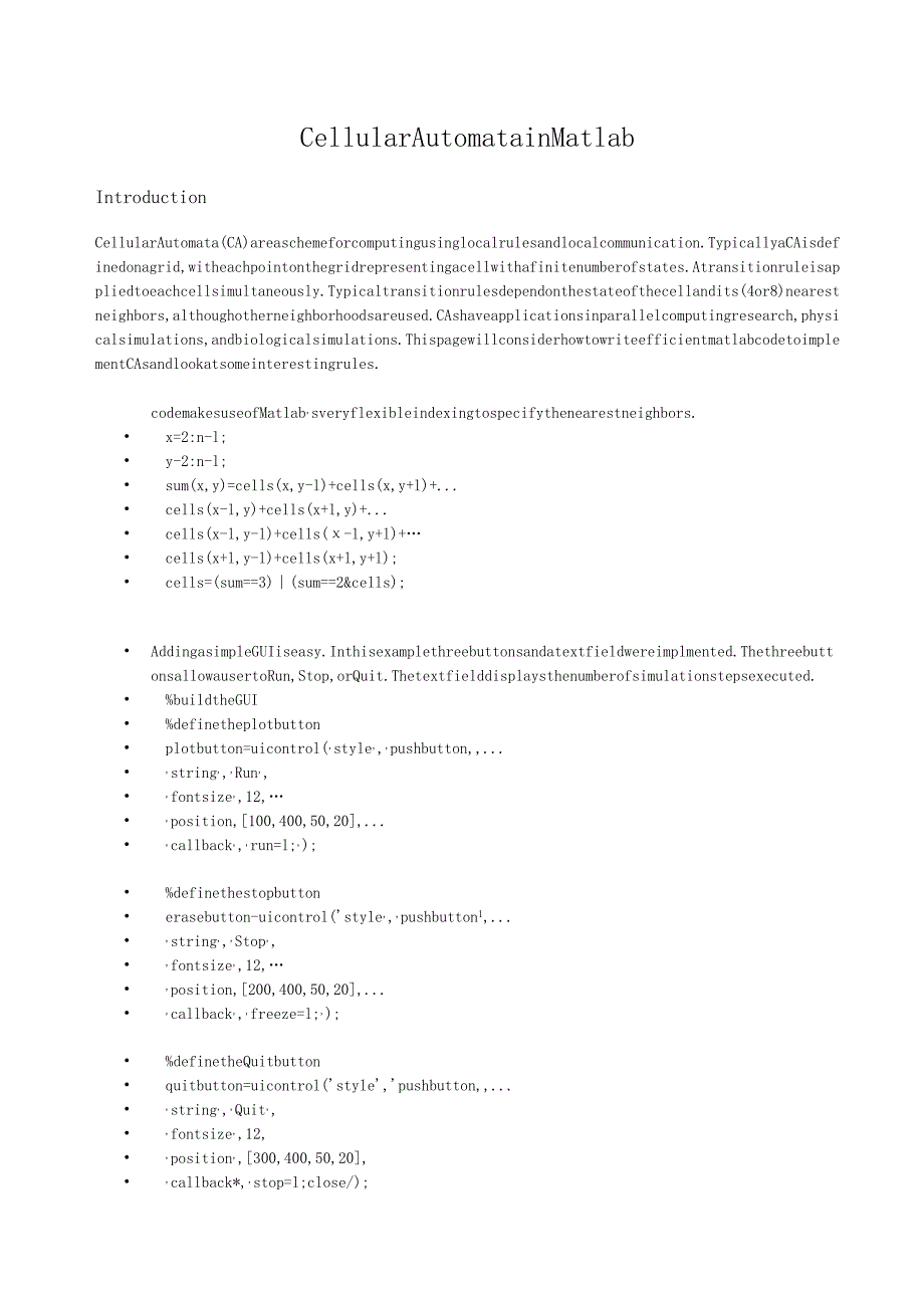 Cellular Automata in Matlab.docx_第1页