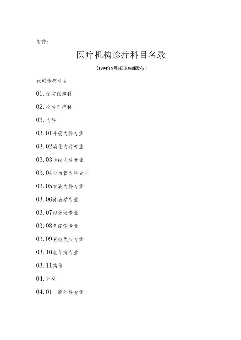 医疗机构诊疗科目目录及卫生部相关修订及历年增设汇总(截止2024年修订).docx_第3页