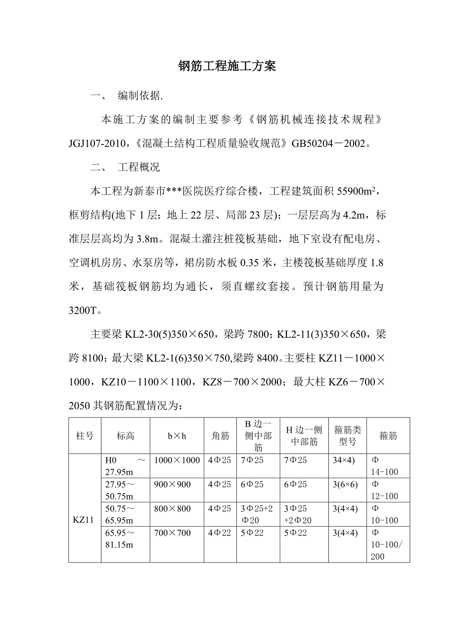 山东高层框剪医疗综合楼钢筋工程施工方案.doc_第2页