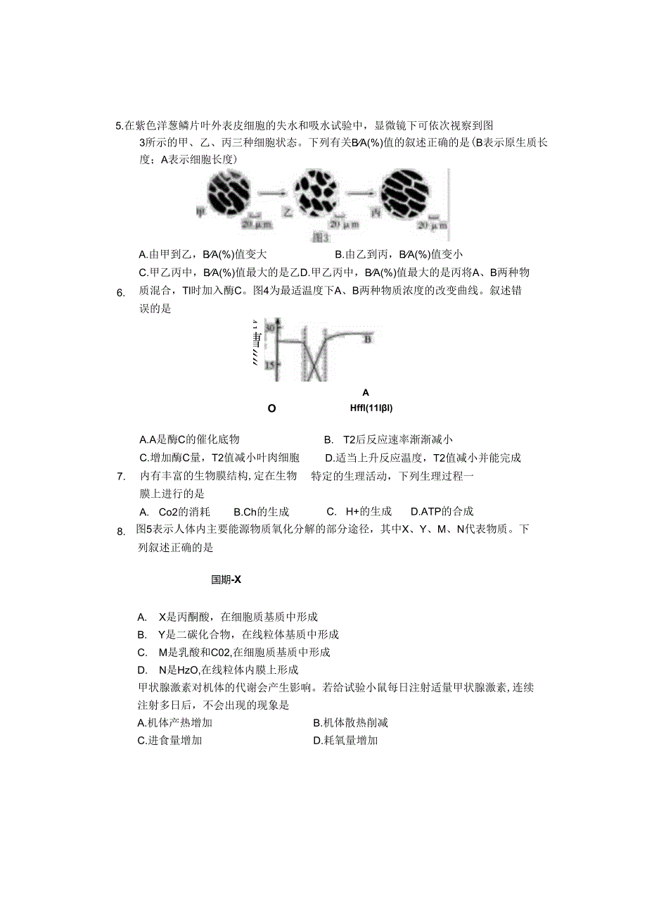 上海市金山区2024-2025学年生命科学等级考二模试卷及参考答案.docx_第2页