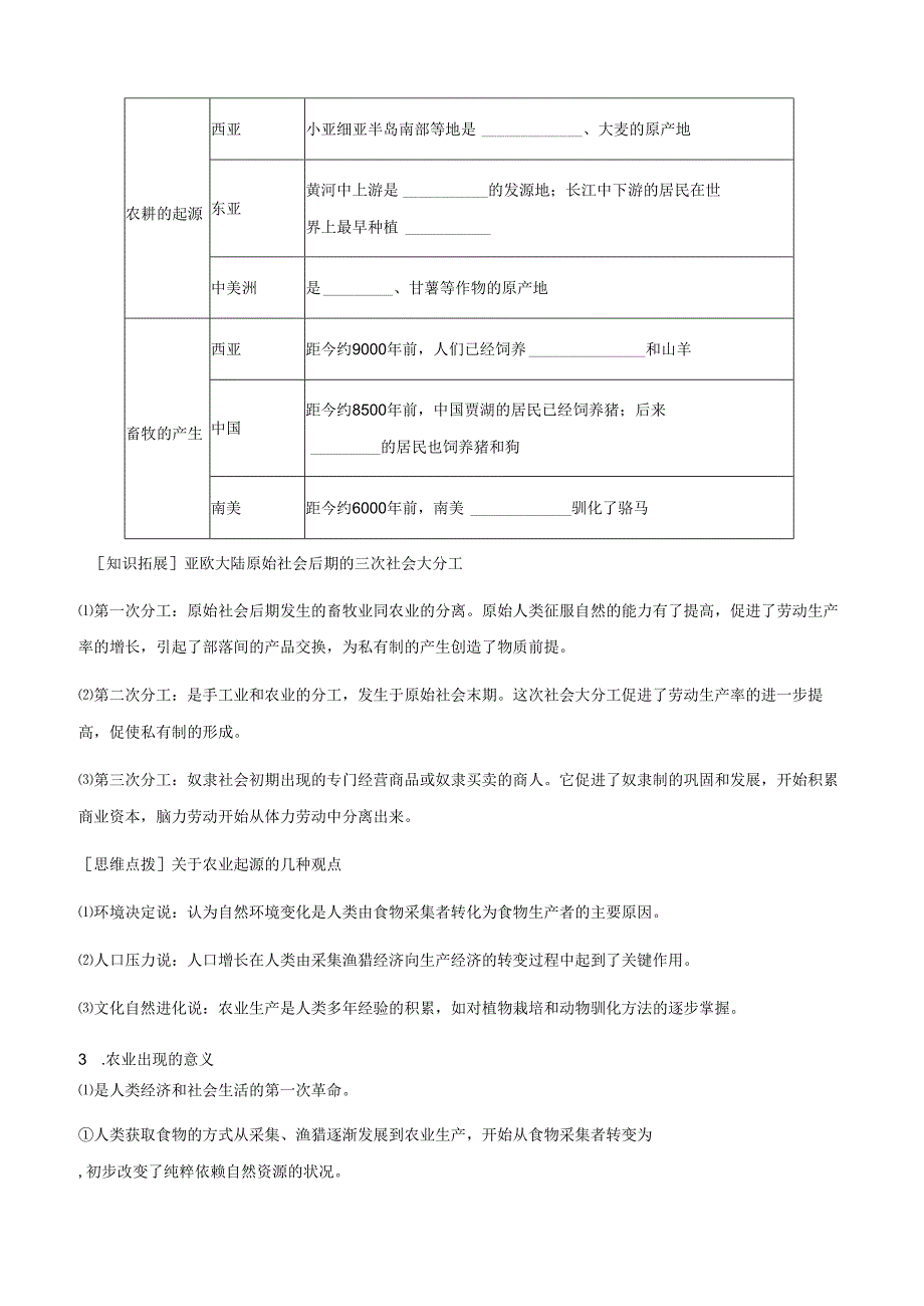 第1课 从食物采集到食物生产学案（含解析）.docx_第2页