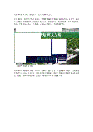 无土栽培解决方案.docx