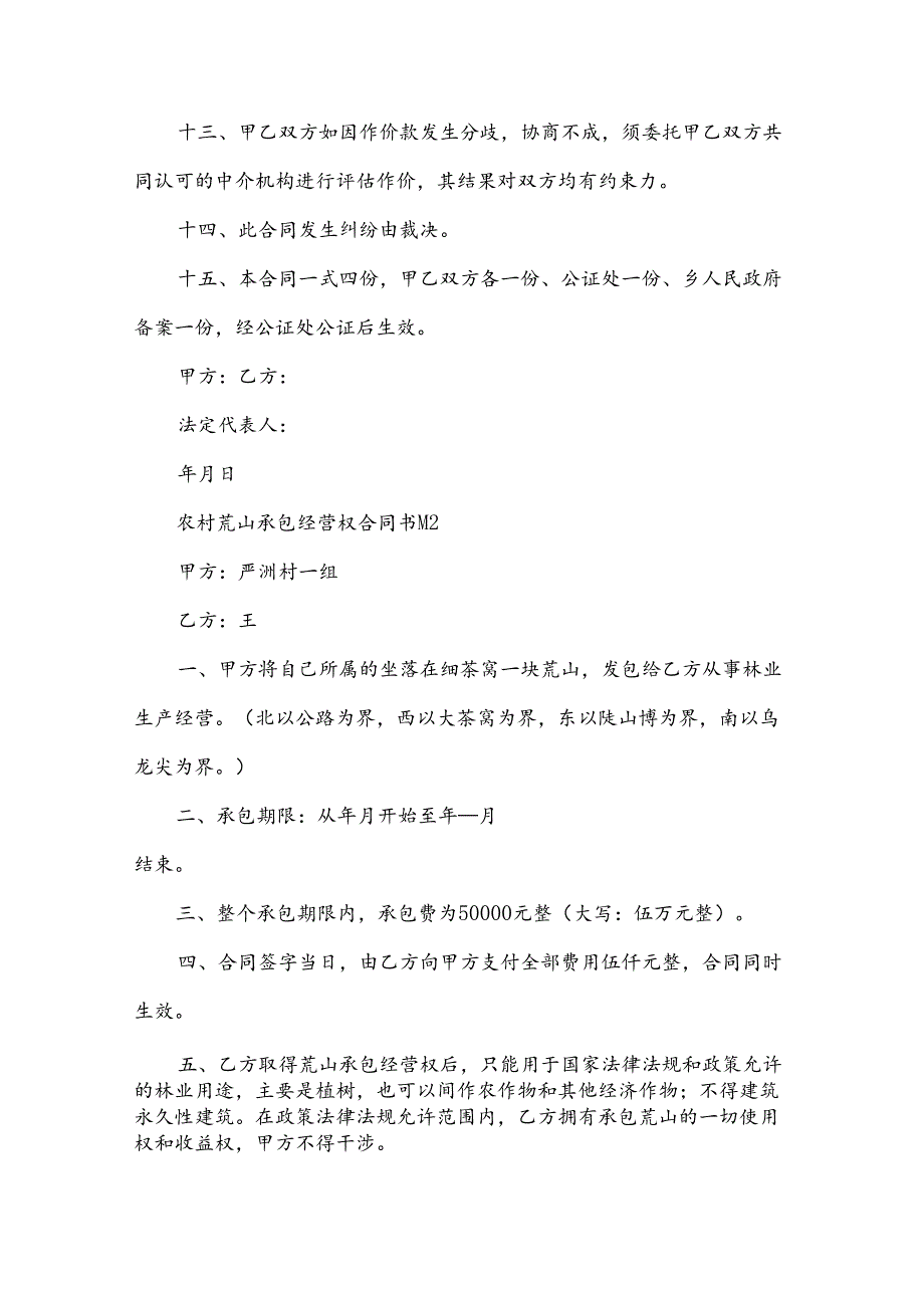 农村荒山承包经营权合同书（34篇）.docx_第3页