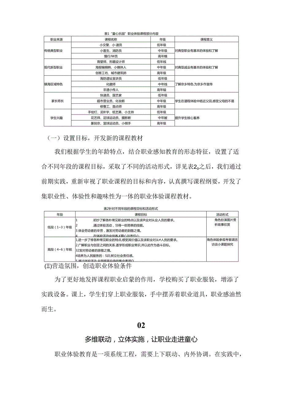 生涯规划课程：遇见未来的自己小学职业体验课程的校本化实践.docx_第2页