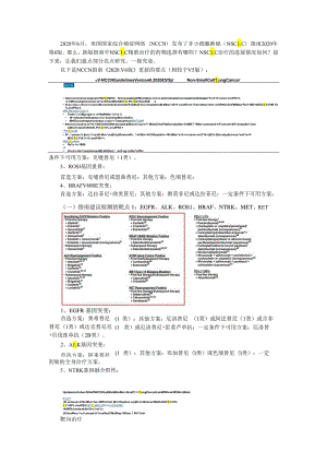 NCCN非小细胞肺癌指南 精准引领NSCLC治疗进阶之路（解读）.docx