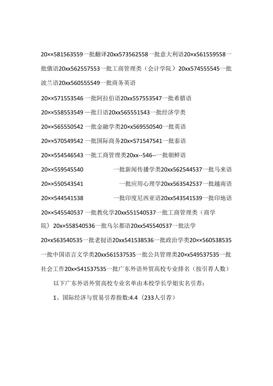 20xx广东外语外贸大学专业排名.docx_第3页