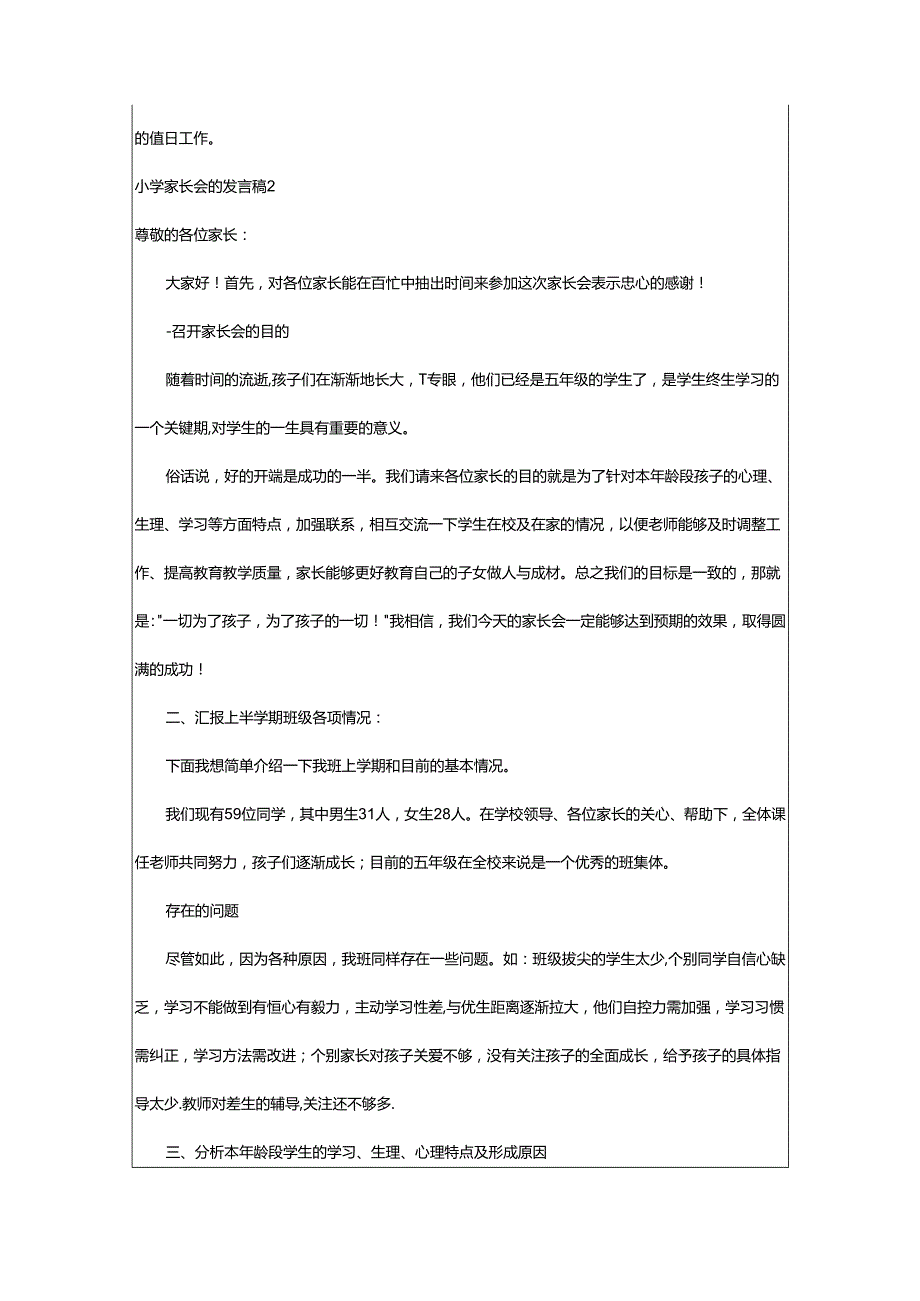 2024年小学家长会的发言稿.docx_第2页