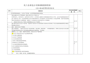 危化企业事故隐患排查表参考模板.docx