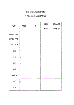 顾客与市场情况报告模板.docx