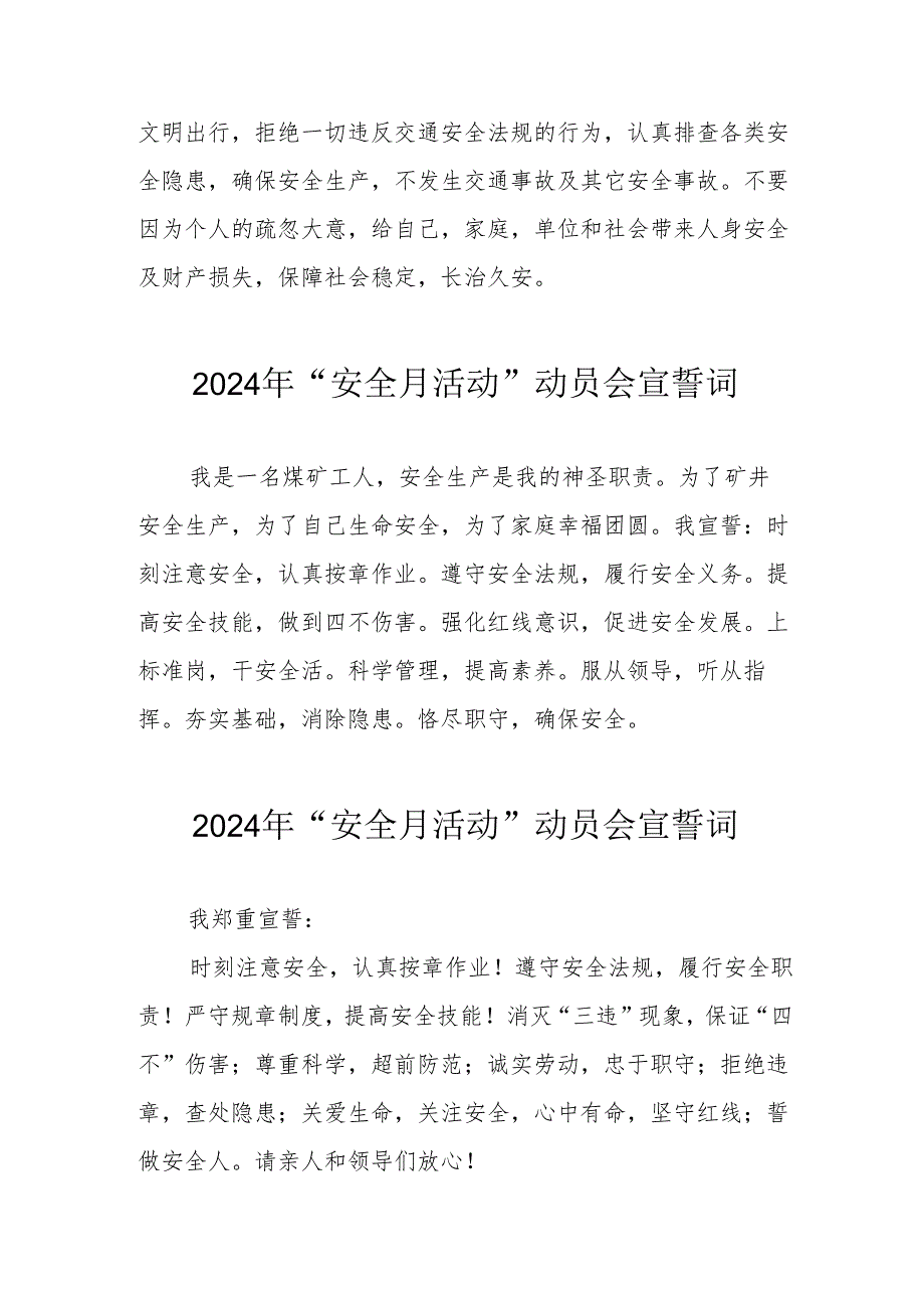 2024年国企单位安全生产月活动宣誓词.docx_第2页