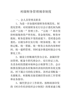 村级财务管理规章制度.docx