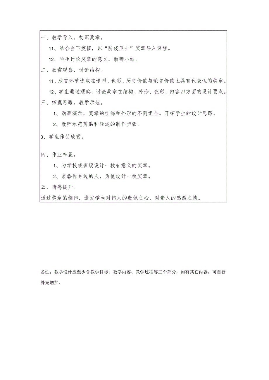 二年级上册美术浙人美版：7 光荣的奖章-教学设计.docx_第2页