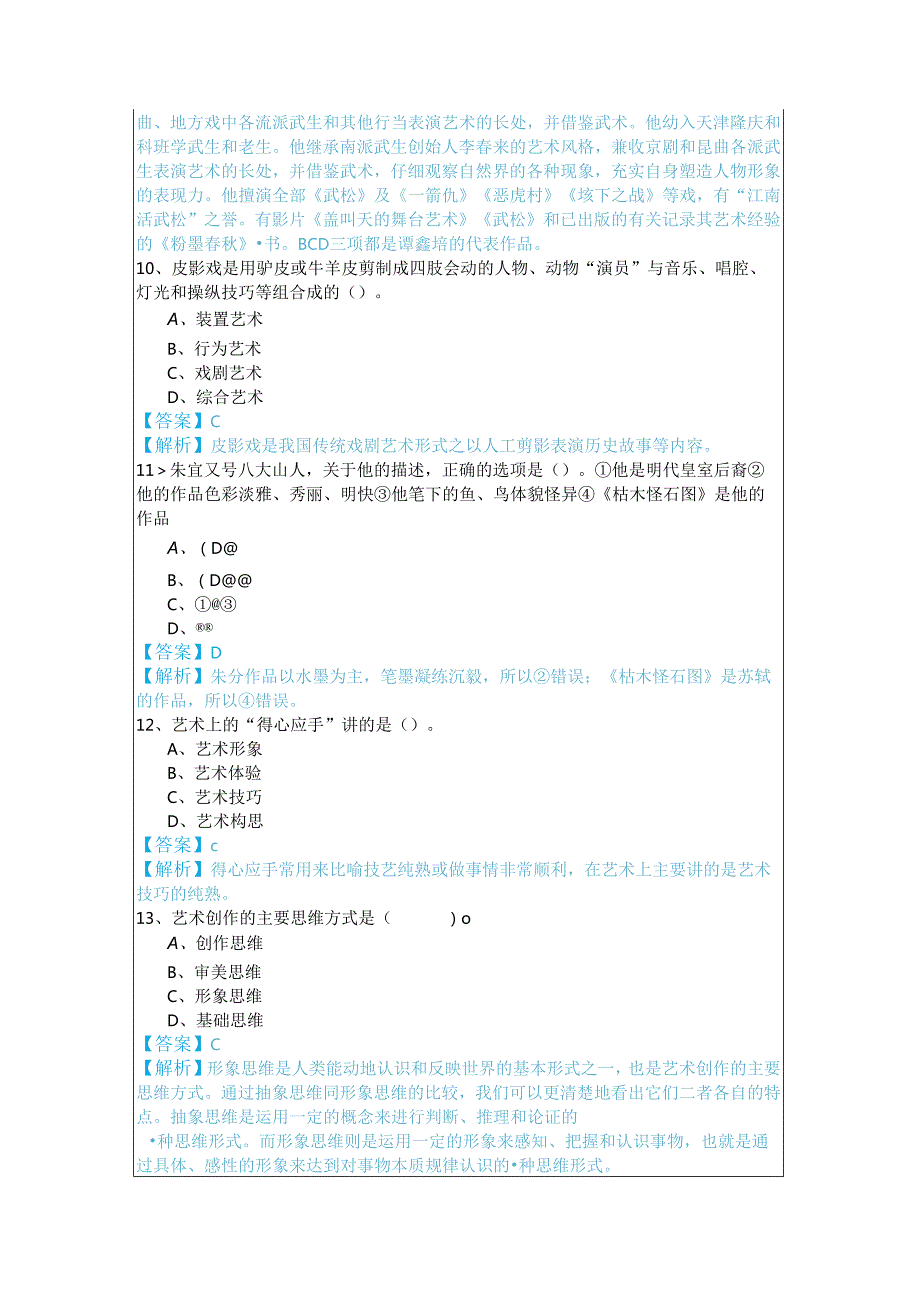 往年美术 (军队文职)考试试卷含答案.docx_第3页