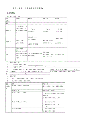 人教版九年级第十一单元盐 化肥复习题精编 .docx