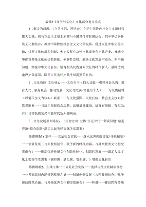 必修4《哲学与文化》文化部分复习重点.docx