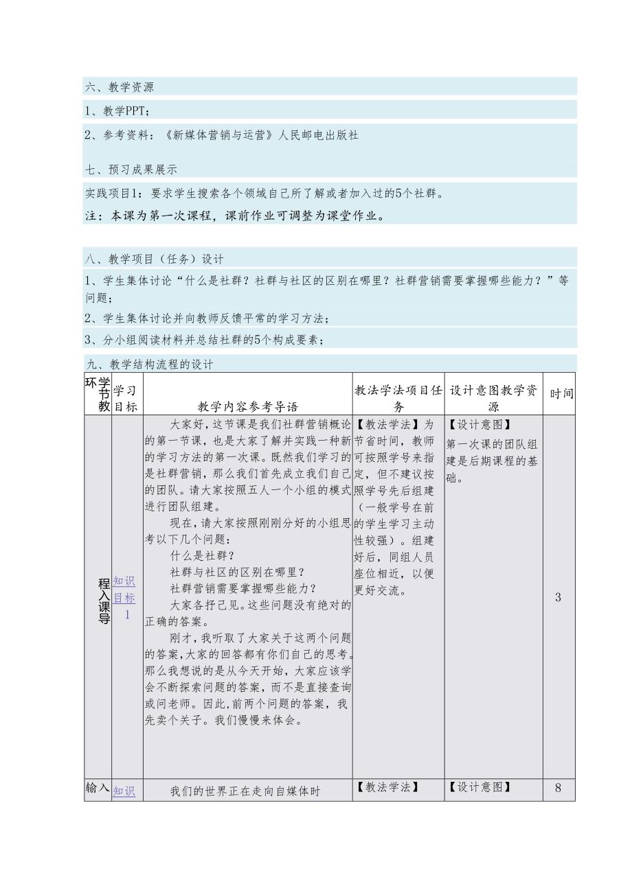 《新媒体营销与运营 （慕课版）》 教案 （37）社群篇（1）社群概述及构成要素.docx_第2页