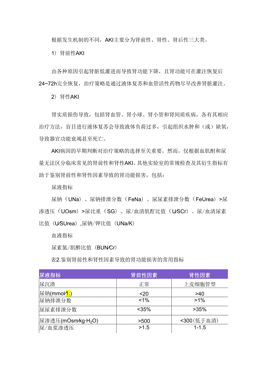 临床急性肾损伤诊断标准、区分及预后快速诊断.docx_第2页