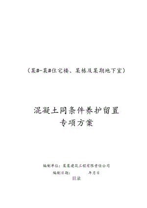 混凝土试块留置方案-最新.docx