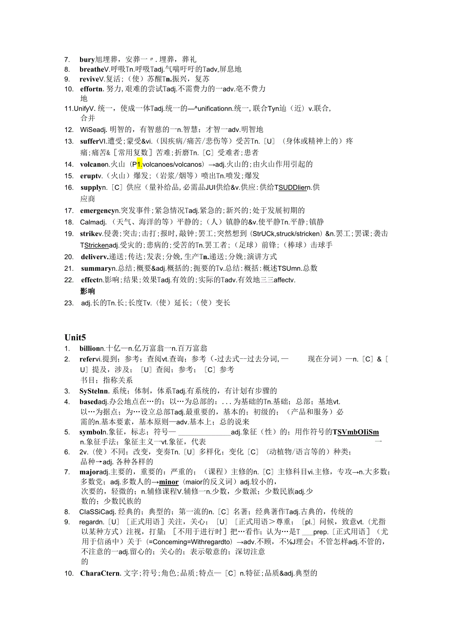 人教版（2019）必修第一册 Welcome Unit - Unit 5 复习派生词检测清单.docx_第3页