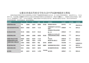 安徽省普通高等教育学校名录2019版117家.docx