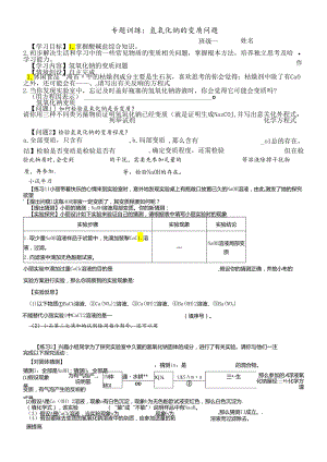 人教版九年级下册 第十单元 氢氧化钠变质之探究学案（无答案）.docx