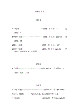 3dmax9-VR各类材质参数自调.docx