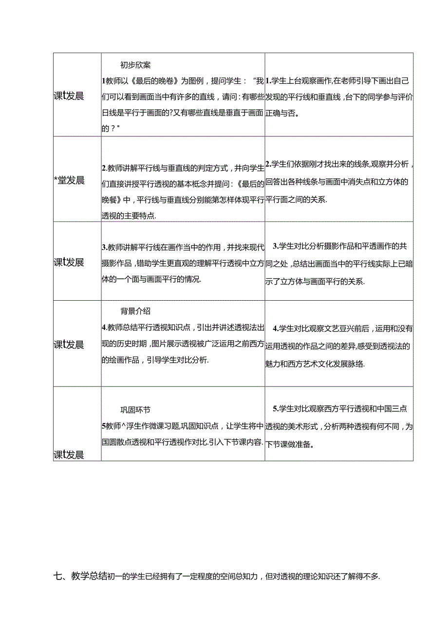 初中美术岭南版七上：校园风景之平行透视 教学设计.docx_第3页