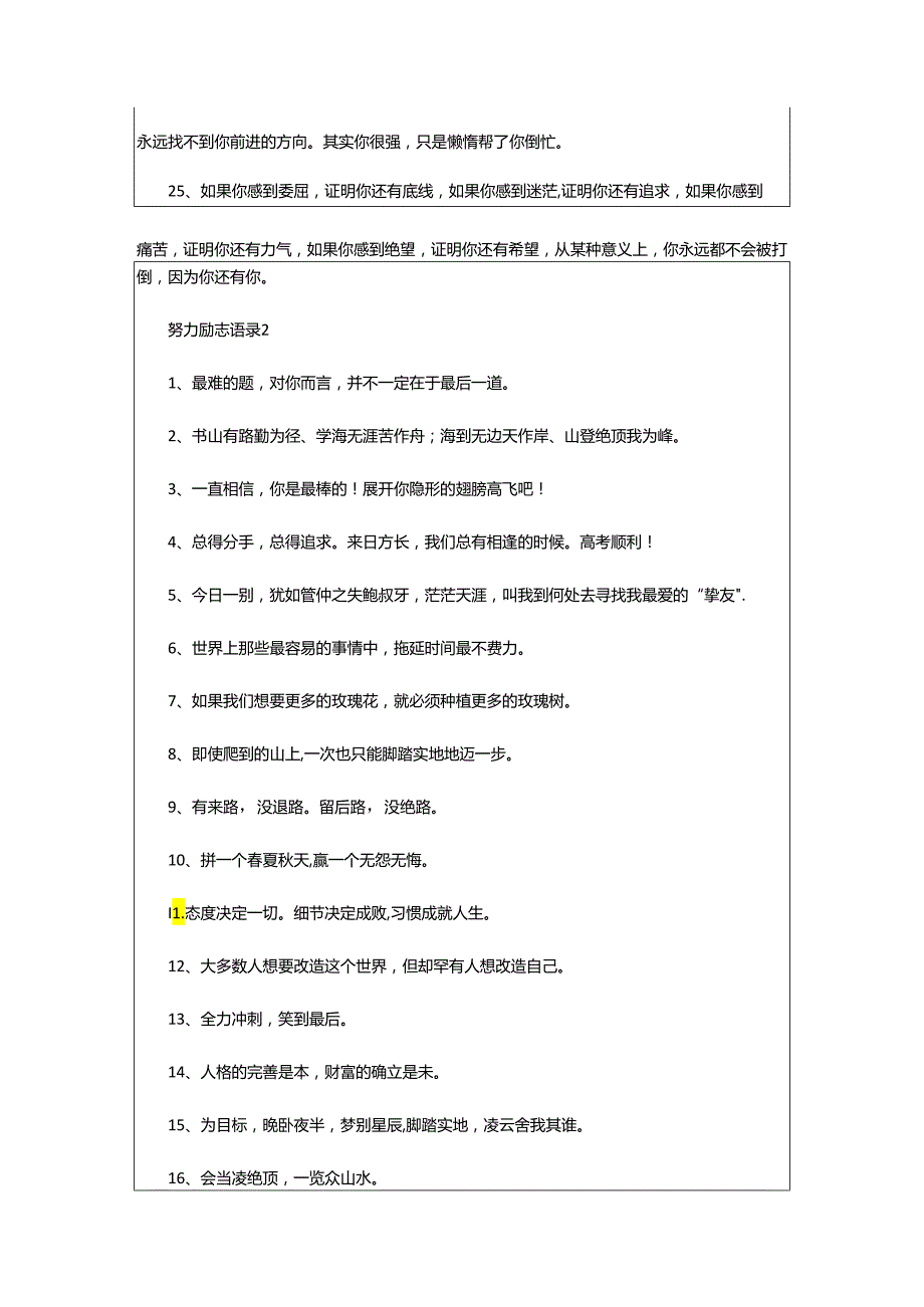 2024年努力励志语录.docx_第3页