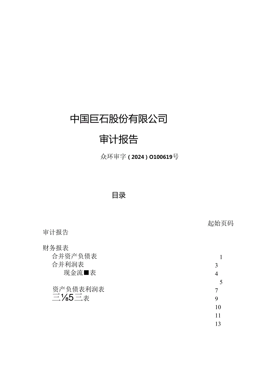 中国巨石2023年度审计报告.docx_第1页