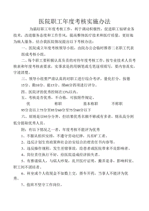 医院职工年度考核实施办法.docx