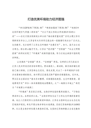 打造优美环境助力经济图强.docx