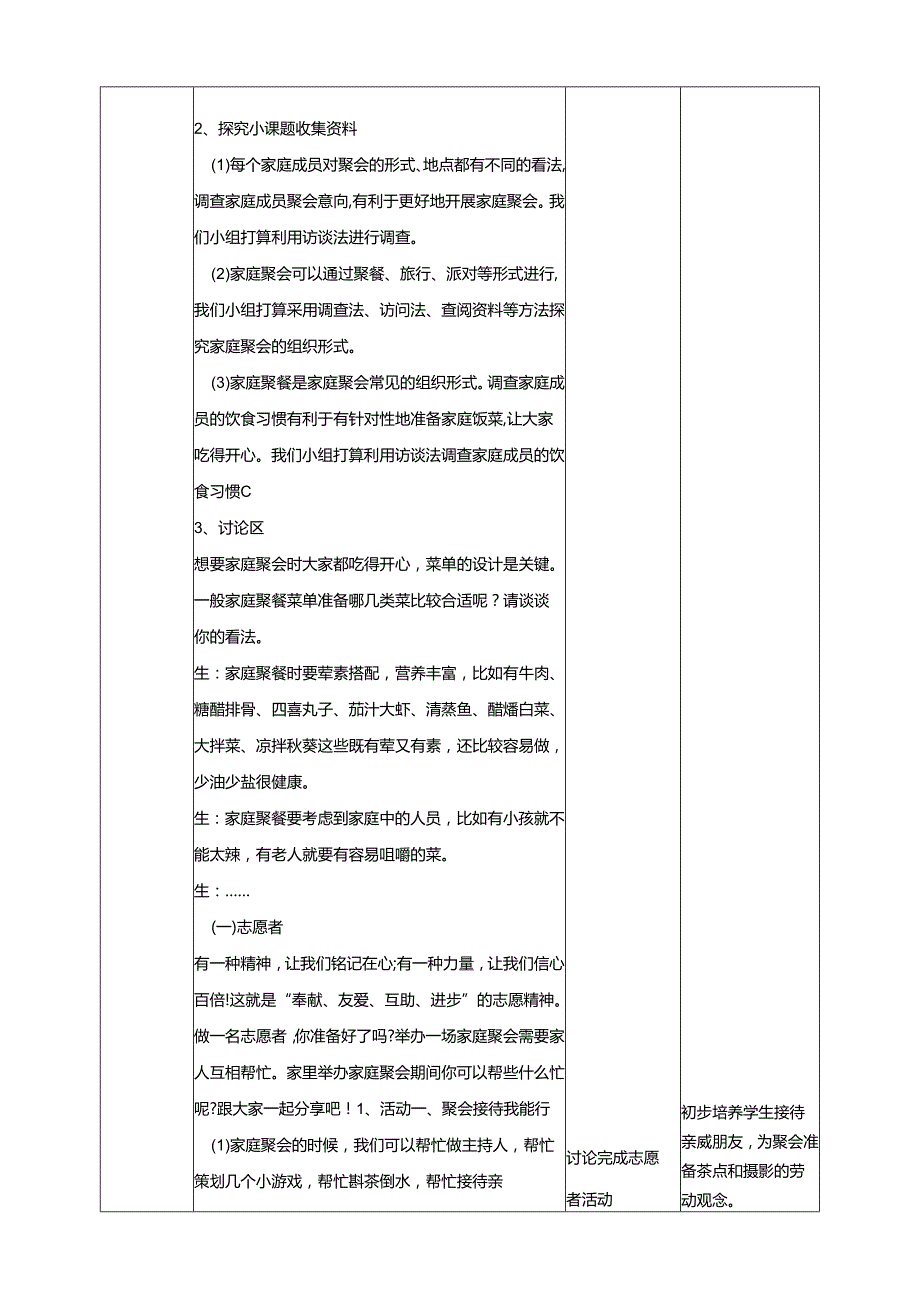 广州版初中综合实践活动劳动八年级下册 主题三 家庭聚会我设计（第二课时） 教学设计.docx_第2页