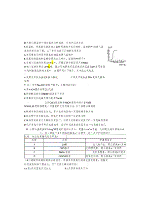 人教版九年级下册 第十单元 酸和碱 综合测试题（三）.docx