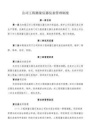 公司工程测量仪器仪表管理制度.docx