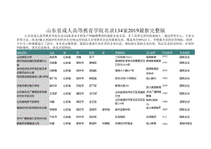 山东省成人高等教育学院名录2019版134家.docx