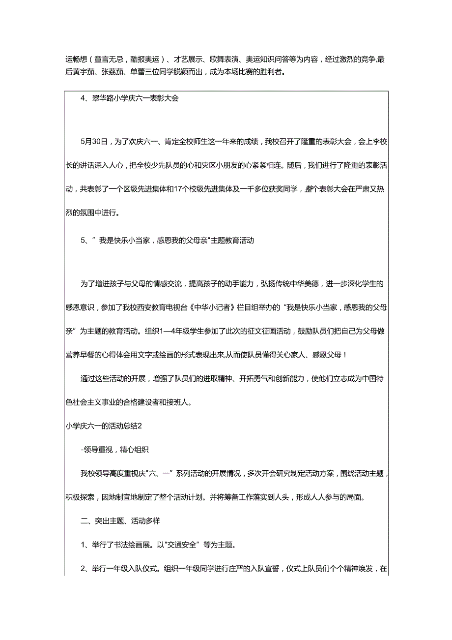 2024年小学庆六一的活动总结.docx_第2页