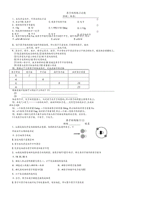 人教版九年级第三单元课题2原子结构课后巩固练习（无答案）.docx