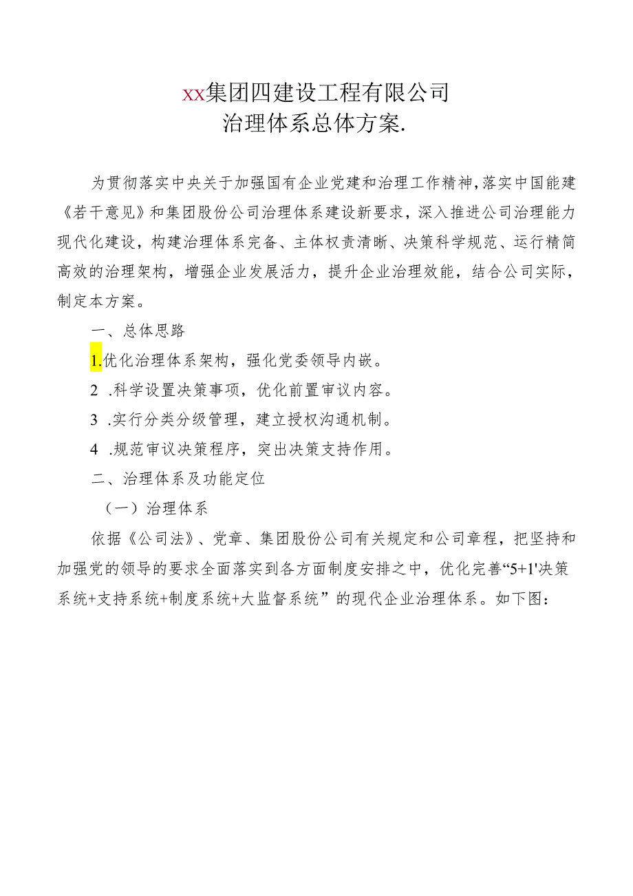 公司治理体系总体方案.docx_第1页