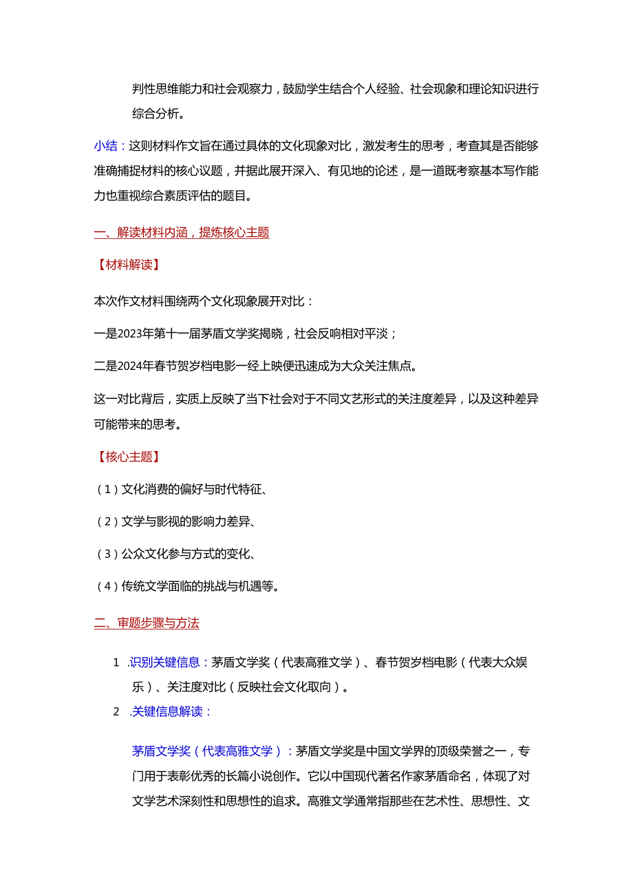 2024届山东省临沂市一模“文学与电影”作文导写.docx_第2页