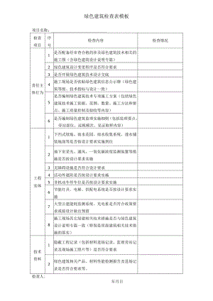 绿色建筑检查表模板.docx