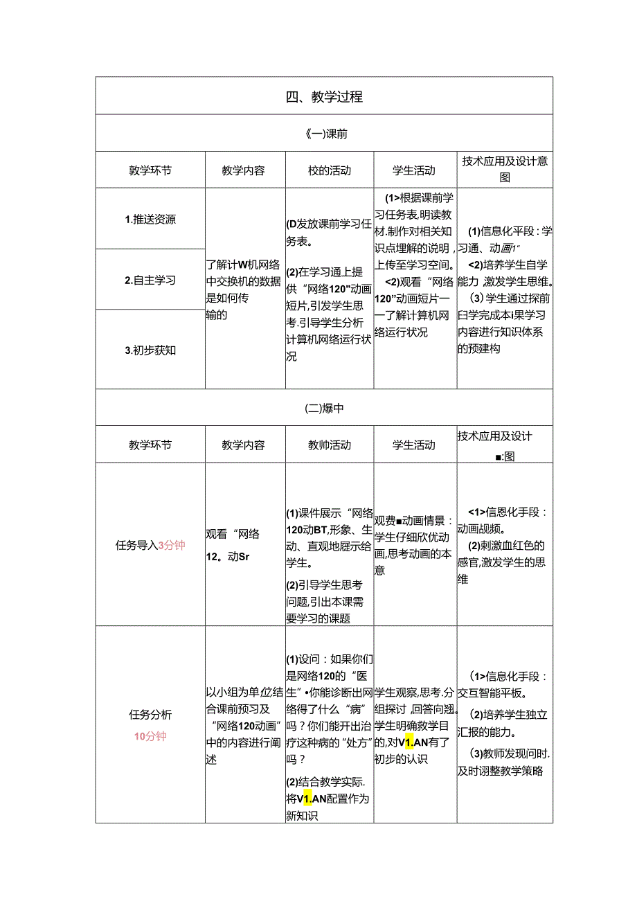 计算机网络技术基础教程 教案-教学设计 单元4.3 vlan划分.docx_第3页