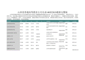 山西省普通高等教育公司名录2019版140家.docx