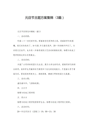 元旦节主题方案集锦(3篇).docx