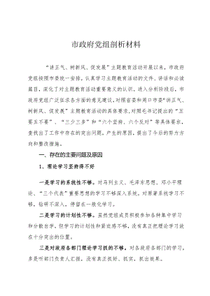 个人剖析材料（党组）.docx