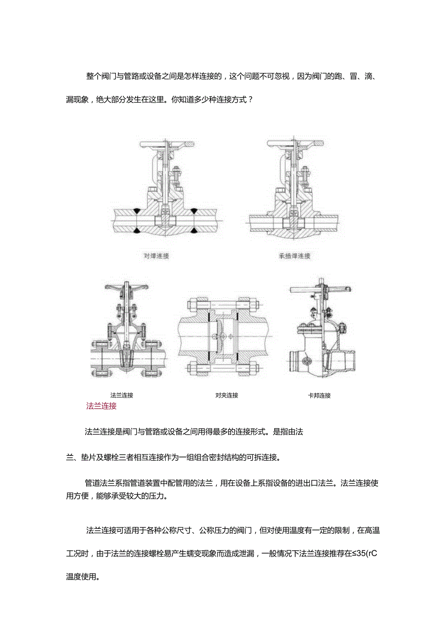 阀门与管路是咋连接的？有多少种连接方式？你知道吗？.docx_第1页